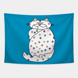 Balanced Spotty Cute Cat Tapestry
