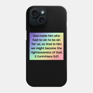 Bible Verse 2 Corinthians 5:21 Phone Case