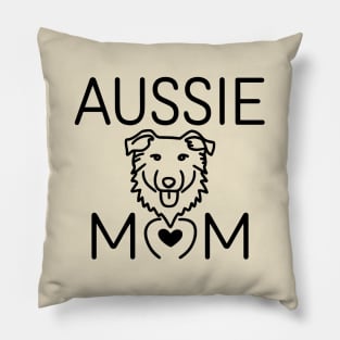 Aussie Mom Line Art Pillow