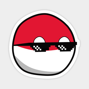 Polandball Countryballs Magnet