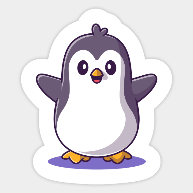 penguin - Cute - Sticker | TeePublic