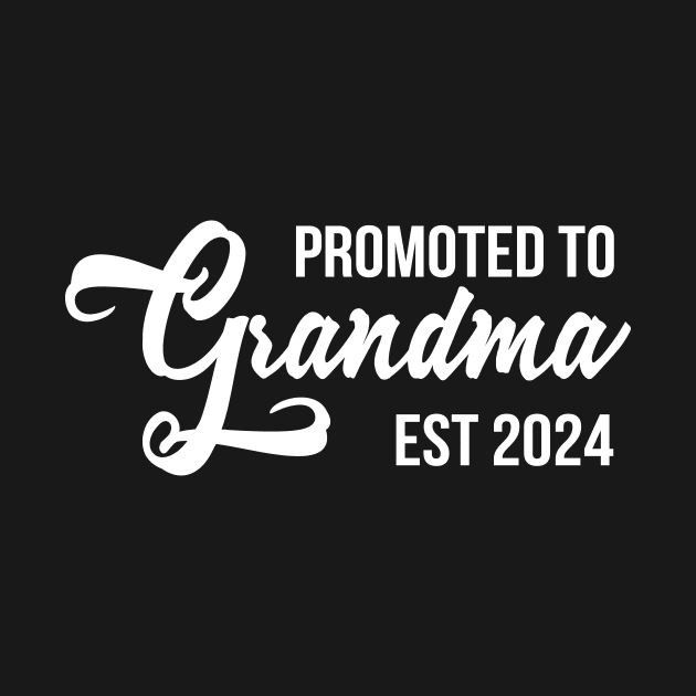 Promoted To Grandma Est 2024 Cute Soon Grandmother by Prints by Hitz