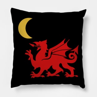 Welsh Dragon Moon Pillow