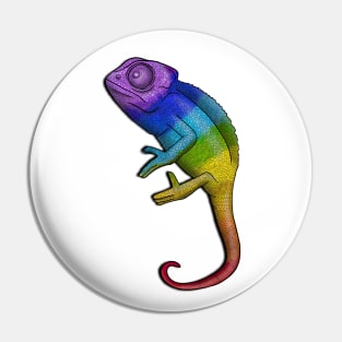 rainbow chameleon Pin