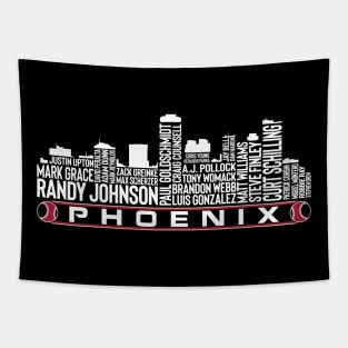 Arizona Baseball Team All Time Legends, Phoenix City Skyline Tapestry