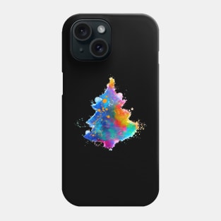 Unique abstract colourful Christmas tree Phone Case