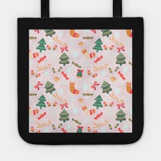 Festive Winter Holiday Pattern Tote