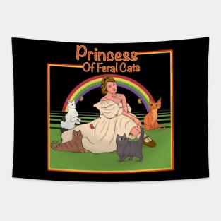 Princess Of Feral Cats Tapestry