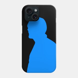 Looking Left Blue Shadowy Silhouette Phone Case