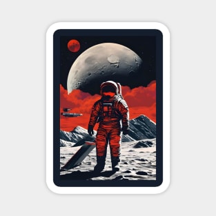 Soviet astronaut on moon Magnet