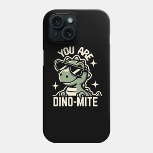 You Are Dino-Mite | Cute baby Dinosaur wearing Glasses | Dinosaur Puns Phone Case