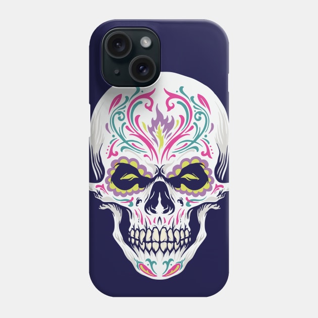 Dia de los Muertos Sugar Skull Phone Case by SLAG_Creative