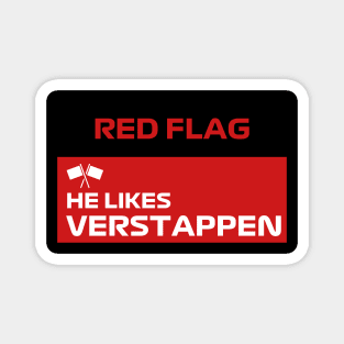 F1 Red Flag Graphic - Verstappen Magnet