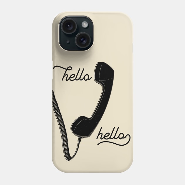 Hello Hello Vintage Telephone Phone Case by Lyrical Parser