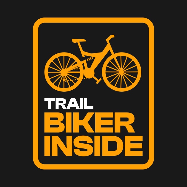 Trail Biker Inside Bicycle by silly bike