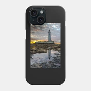 Sunset At St Marys Lighthouse Phone Case