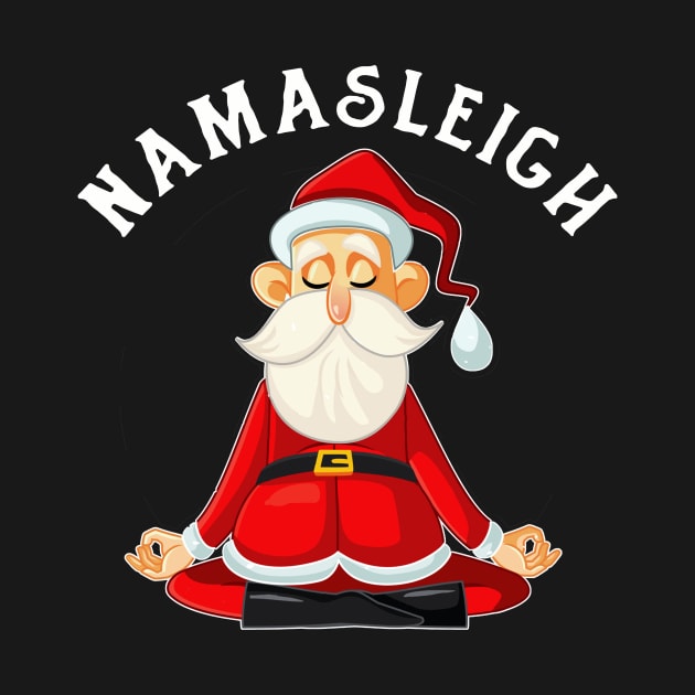 Namasleigh Santa Yoga Funny Namaste Christmas by Danielsmfbb