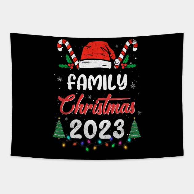 Family Christmas 2023 Matching Christmas 2023 T-Shirt Tapestry by Kelley Clothing