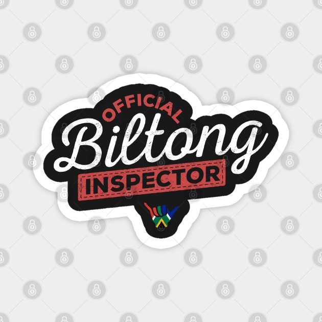 Official Biltong Inspector Funny | Dry Wors | South Africa Braai | Lekker Kos Magnet by BraaiNinja