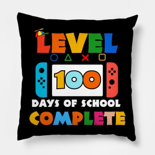 Level 100 Days Of School Complete Game Controller Boys Girls Pillow