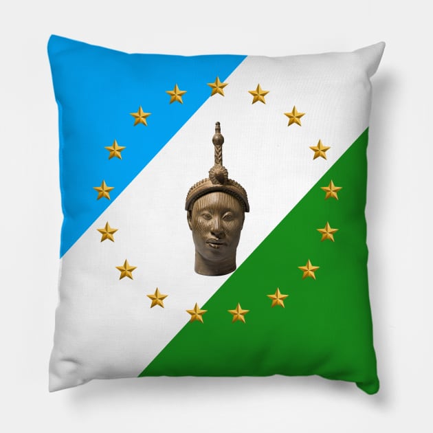 Yoruba Nation Flag | Oduduwa Republic Flag | Oduduwa Nation Flag Pillow by Teebevies