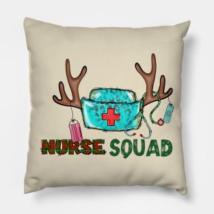 funny Reindeer nurse squad christmas gift Pillow