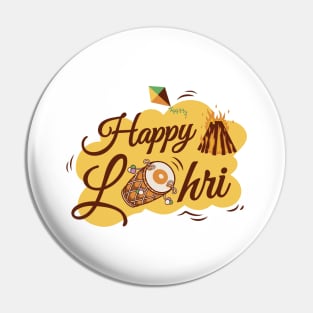 Happy Lohri Punjabi Sikh Festival Pin