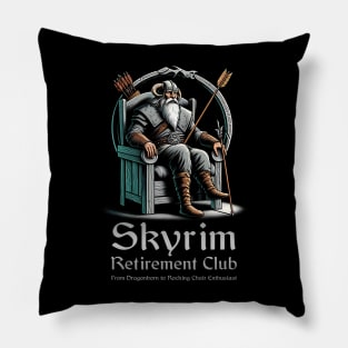 Arrow in the Knee Retirement Club Pillow