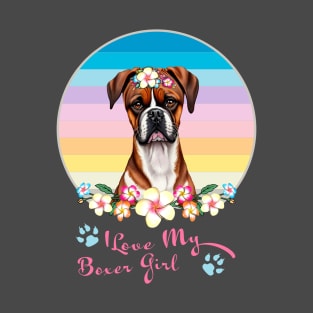 I Love My Boxer Girl T-Shirt