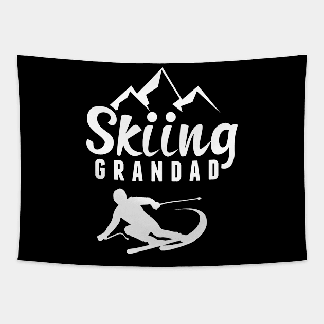 Winter Skier Gramps Ski Grandad Skiing Grandpa Tapestry by dr3shirts