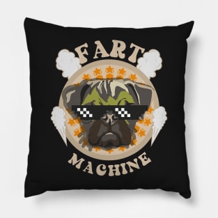 Fart machine Funny quote pug farting Pillow