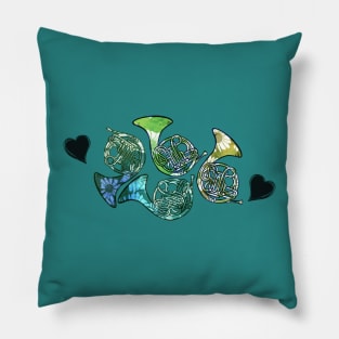 French Horn Love Pillow