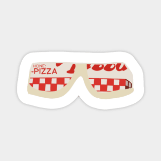 Elevens pizza blocker glasses - Stranger things Magnet