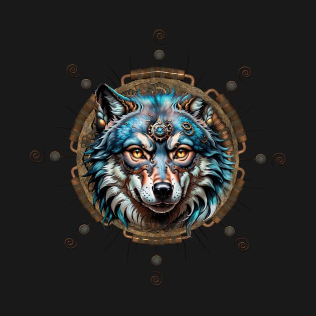 Fantasytic steampunk wolf. by Nicky2342