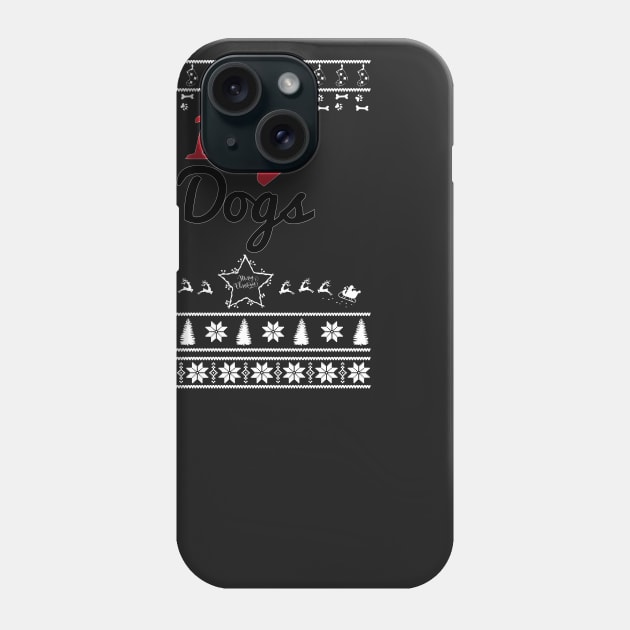 Merry Christmas DOGs Phone Case by bryanwilly