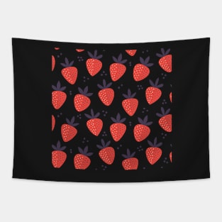 Red Strawberries Tapestry