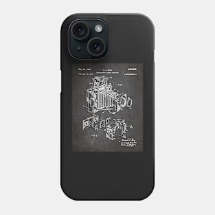 Vintage Camera Patent - Photographic Camera Art - Black Chalkboard Phone Case