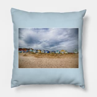 Stormy Skies and Beach Huts at Mudeford Pillow