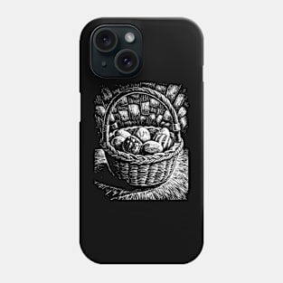 Easter eggs art in linear style Phone Case