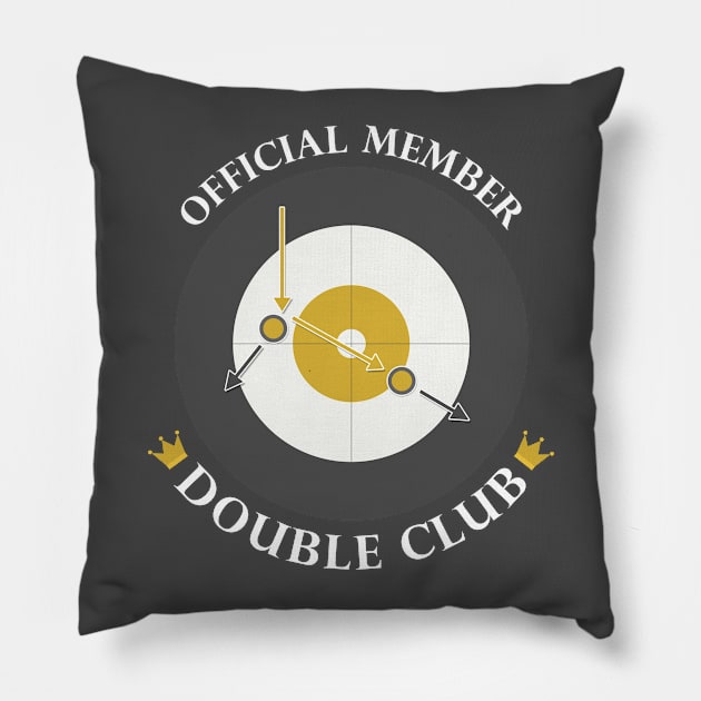 The "Double Club" - White Text Pillow by itscurling