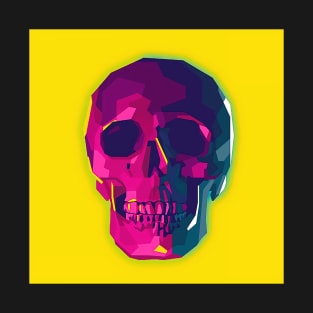 Skull Pop Art Yellow T-Shirt