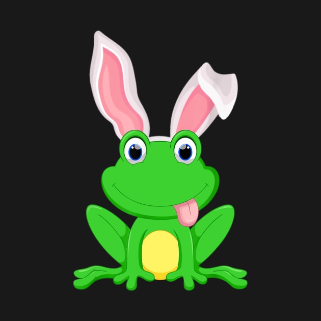 Funny Frog Bunny Hat Happy Easter Day T-Shirt Easter by craiglimu