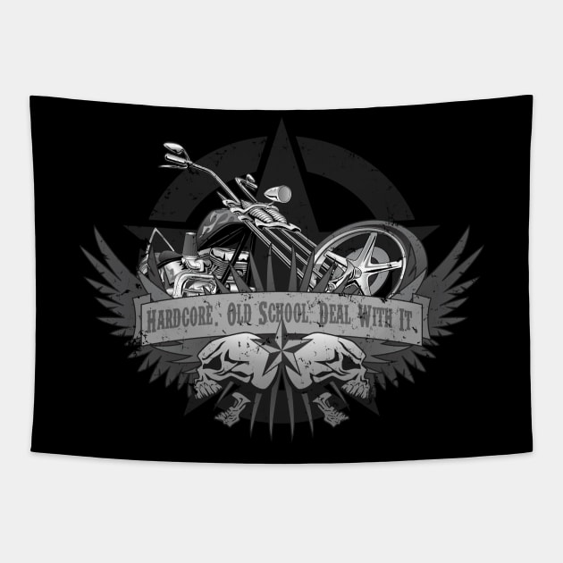 Hardcore. Old School. Deal With It. Tapestry by hobrath