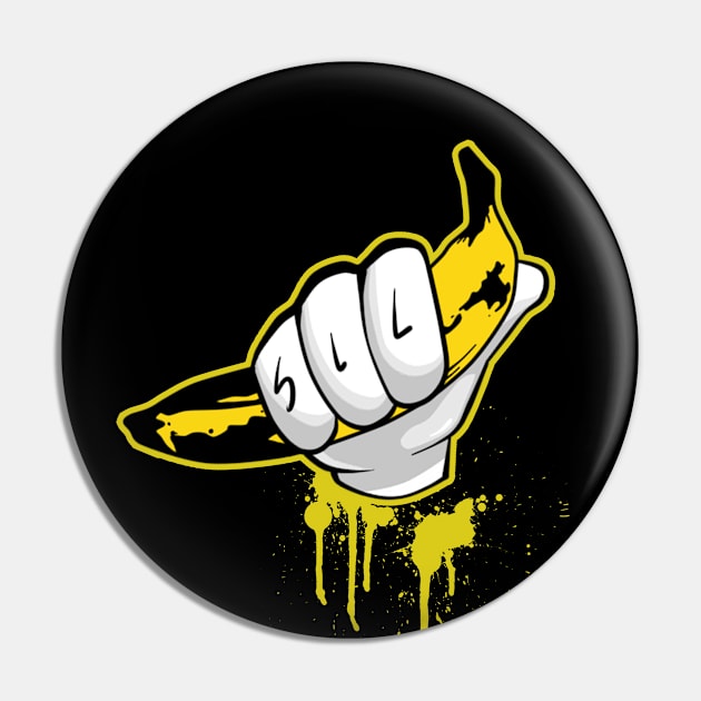 Super playful banana illustration Pin by slluks_shop