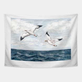 Seagulls over the sea Tapestry