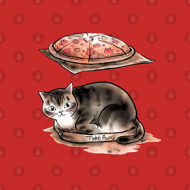 Cat pizza take away by juliewu