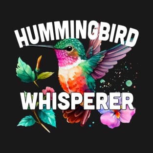 Hummingbird Whisperer Cute hummingbird water color T-Shirt