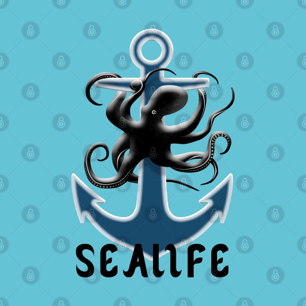 Sealife - Octopus and anchor by TMBTM