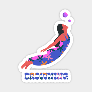 Drowning Girl Magnet