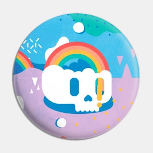 Rainbow Skull Pin